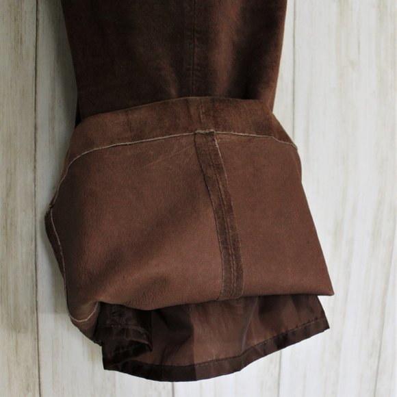 Vtg The Look Brown Suede Pants - Picture 6 of 7